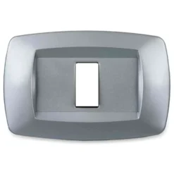 MASTER MD251 Placca coprinterruttori modì TITANIO 1 posto compatibile BTICINO MAGIC