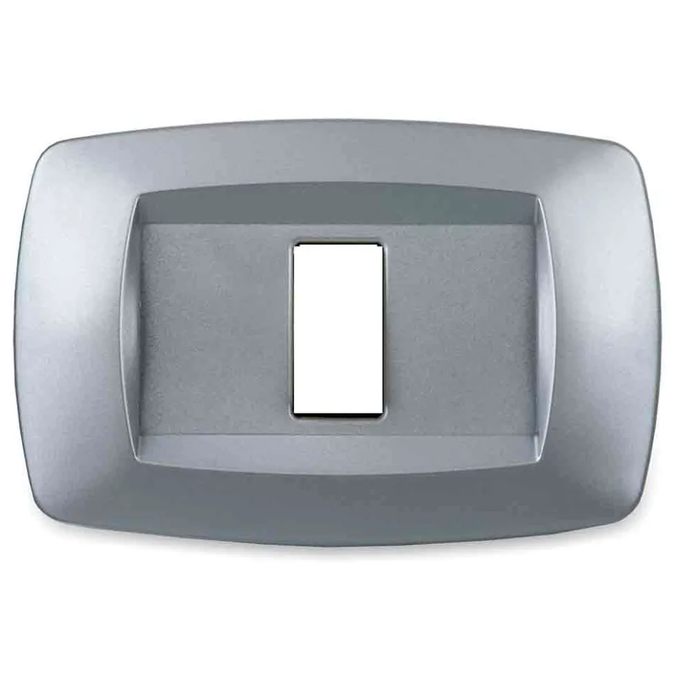 MASTER MD251 Placca coprinterruttori modì TITANIO 1 posto compatibile BTICINO MAGIC