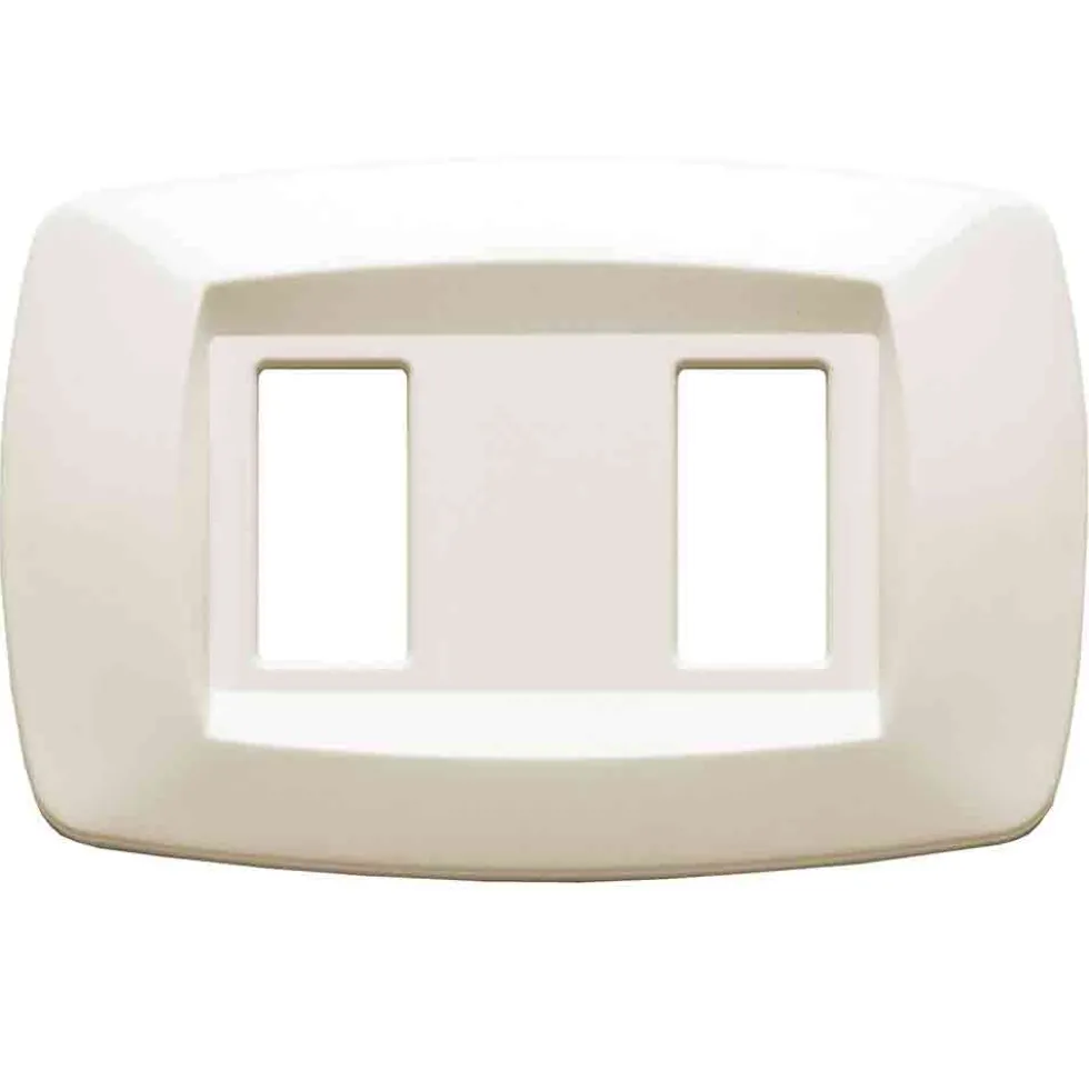 MASTER MD282 Placca coprinterruttori modì AVORIO 2 posti compatibile BTICINO MAGIC
