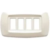 MASTER MD284 Placca coprinterruttori modì AVORIO 4 posti compatibile BTICINO MAGIC