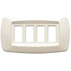 MASTER MD284 Placca coprinterruttori modì AVORIO 4 posti compatibile BTICINO MAGIC