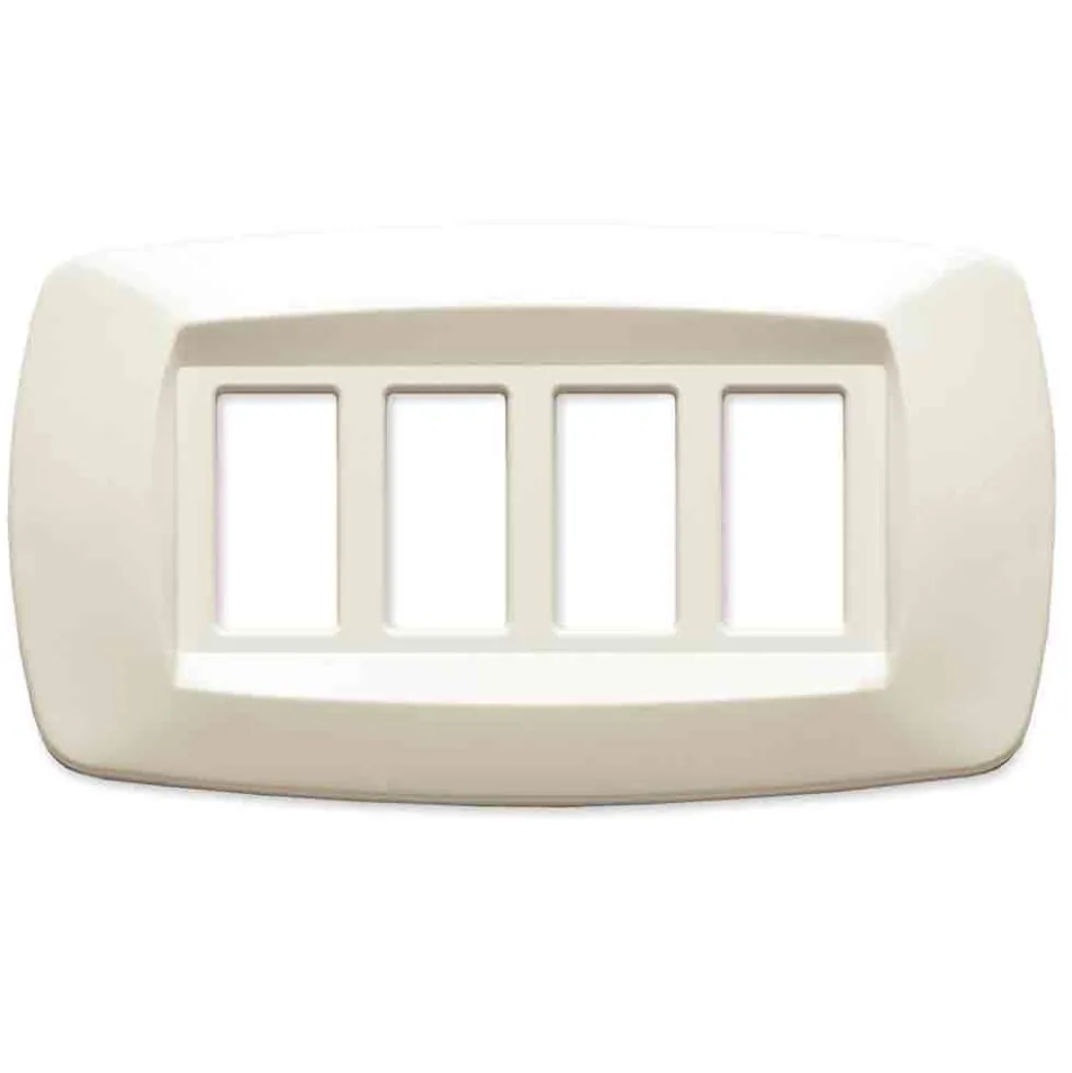 MASTER MD284 Placca coprinterruttori modì AVORIO 4 posti compatibile BTICINO MAGIC