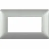 MATIX AM4804MSL Placca 4 moduli silver