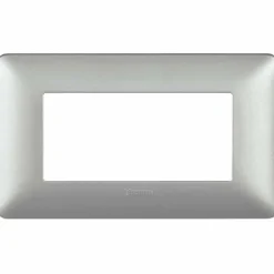 MATIX AM4804MSL Placca 4 moduli silver