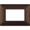 MATIX AM4803TGG Placca 3 moduli marrone caffè