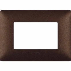 MATIX AM4803TGG Placca 3 moduli marrone caffè