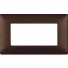 MATIX AM4804TGG Placca 4 moduli marrone caffè