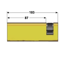 Mezzo cilindro ovale mm.103 (87-16) per maniglioni antipanico