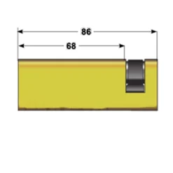 Mezzo cilindro ovale mm.86 (70-16) per maniglioni antipanico