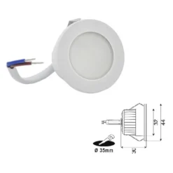 Mini faretto LED incasso 3W LORD con selettore 3CCT 3000/4000/6000K e 4 cornici intercambiabili