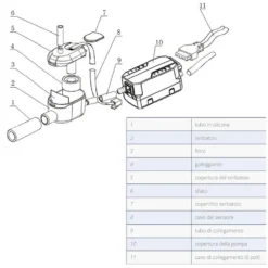 Mini pompa per scarico condensa condizionatori TECNOWATER PC-12B