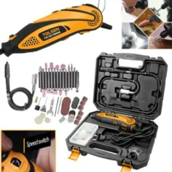 Mini smerigliatrice utensile multiuso elettrico tipo DREMEL 130W con 108 accessori TOLSEN 79555