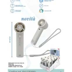Mini ventilatore portatile ricaricabile tascabile CFG AIR STUDIO 3 velocità