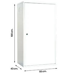 Mobile copricaldaia plus di alta qualità cm.55 x 43 x 100h in lamiera bianca