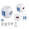 Multipresa CUBO 4 prese bivalenti 10/16A + 1 schuko 10/16A + 2 USB tipo A + 1 USB tipo C spina 10A CFG ES132