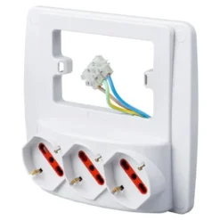 Multipresa da parete ROSI EMILIA SMART bianca 3 prese schuko + italiane bivalenti 10/16 amp