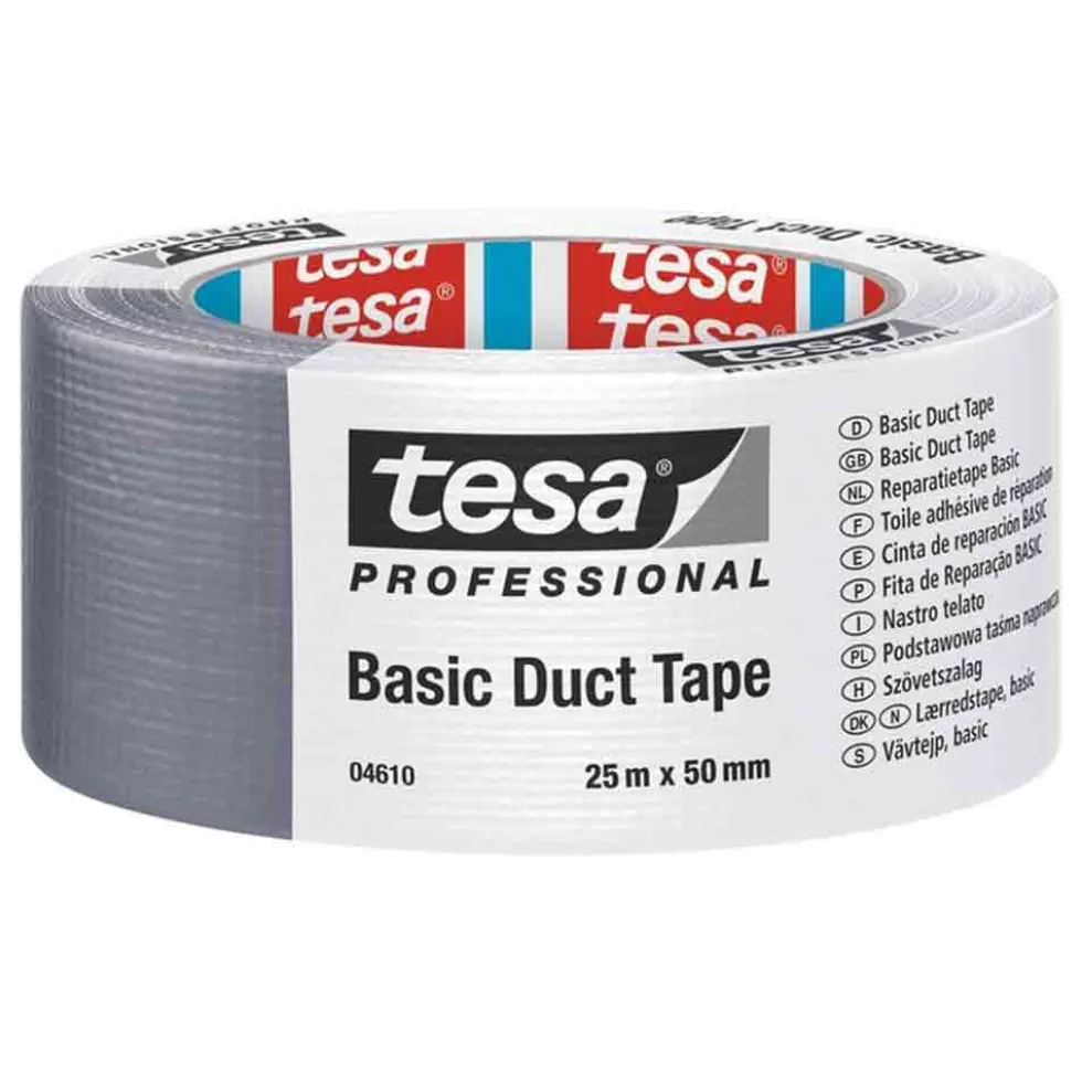 Nastro americano telato grigio TESA DUCT TAPE BASIC mm.50 x 25 metri