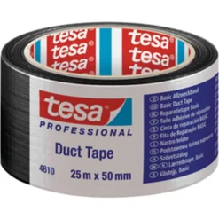Nastro americano telato nero TESA DUCT TAPE BASIC mm.50 x 25 metri