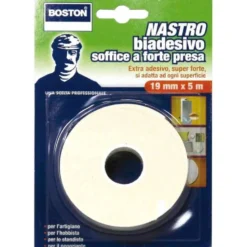 Nastro biadesivo soffice in schiuma reticolata a forte presa mm.19 x 5 mt. BOSTON