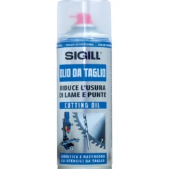 Olio da taglio spray lubrificante per foratura, fresatura, tornitura, filettatura ml.400 SIGILL
