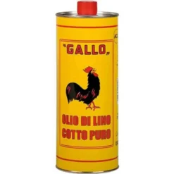 Olio di lino cotto puro GALLO a tripla cottura lt.1 per legno e vernici