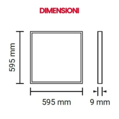 Pannello led cm.60 x 60 da incasso e a plafoniera 36W 3600 lumen OPTONICA varie tonalità di luce