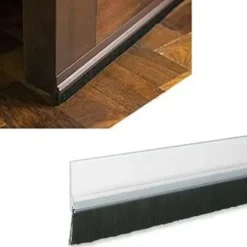 Parafreddo sottoporta adesivo in pvc con spazzola cm.100 x 5 marrone