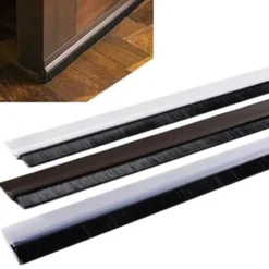 Parafreddo sottoporta adesivo in pvc con spazzola cm.100 x 5 bianco