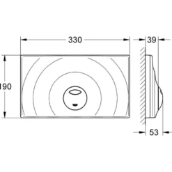 Piastra di azionamento con pulsante GROHE SURF 37859S bianca per cassette wc GROHE dual flush