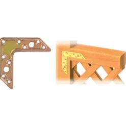 Piastra giunzione ad angolo piano acciaio tropic. mm.30 x 83 x 120 art. 752