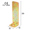 Piastra giunzione angolare a murare acciaio tropic. mm.200 x 45 x 50 art. 754