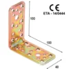 Piastra giunzione angolare acciaio tropic. mm.40 x 100 x 100 art. 746
