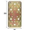 Piastra giunzione diritta pesante acciaio tropic. mm.100 x 200 art. 766