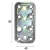 Piastra giunzione diritta pesante acciaio tropic. mm.40 x 80 art. 745