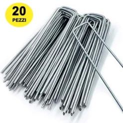 Picchetto fermarete a U acciaio zincato mm.170 x 30 cf.20 pz.
