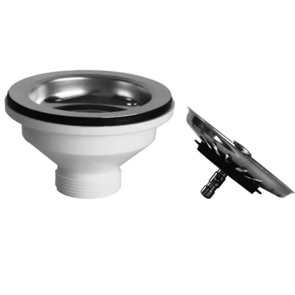 Piletta basket per lavello cucina dm.90 1"1/2 con vite e tappo in ottone MARYPLAST S391