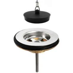 Piletta gattinara in ottone da 1"1/4 per lavello cucina in porcellana