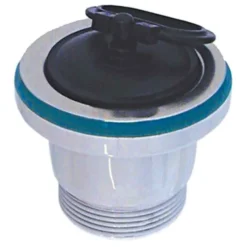 Piletta in pvc dm.70 per lavello inox con tappo in gomma MARYPLAST S310