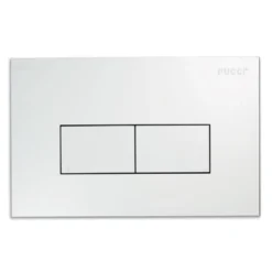 Placca a 2 pulsanti PUCCI ECO mod. LINEA bianca cm.28 x 18 sp.4,7 cm. per cassetta incasso PUCCI ECO