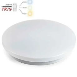 Plafoniera led rotonda tricolor 24W 1830 lumen cambia colore 3000K - 4000K - 6000K