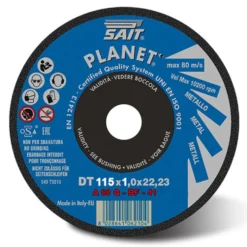 PLANET TM Disco taglio metallo mm.115 x 1 x 22,23 Sait