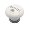 Pomolo in porcellana per mobili stile shabby chic mm.31 dis. COFFEE