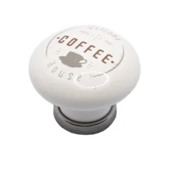 Pomolo in porcellana per mobili stile shabby chic mm.31 dis. COFFEE