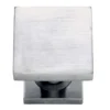Pomolo quadro cromo satinato stile moderno mod. ASTI per porte