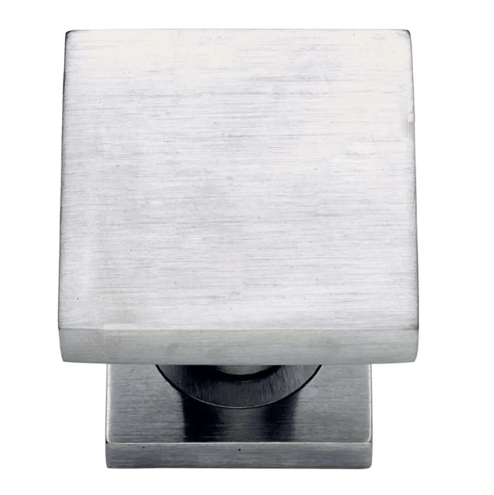 Pomolo quadro cromo satinato stile moderno mod. ASTI per porte
