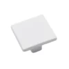 Pomolo quadro per mobili stile moderno mm.25 x 25 bianco opaco ITALMETAL