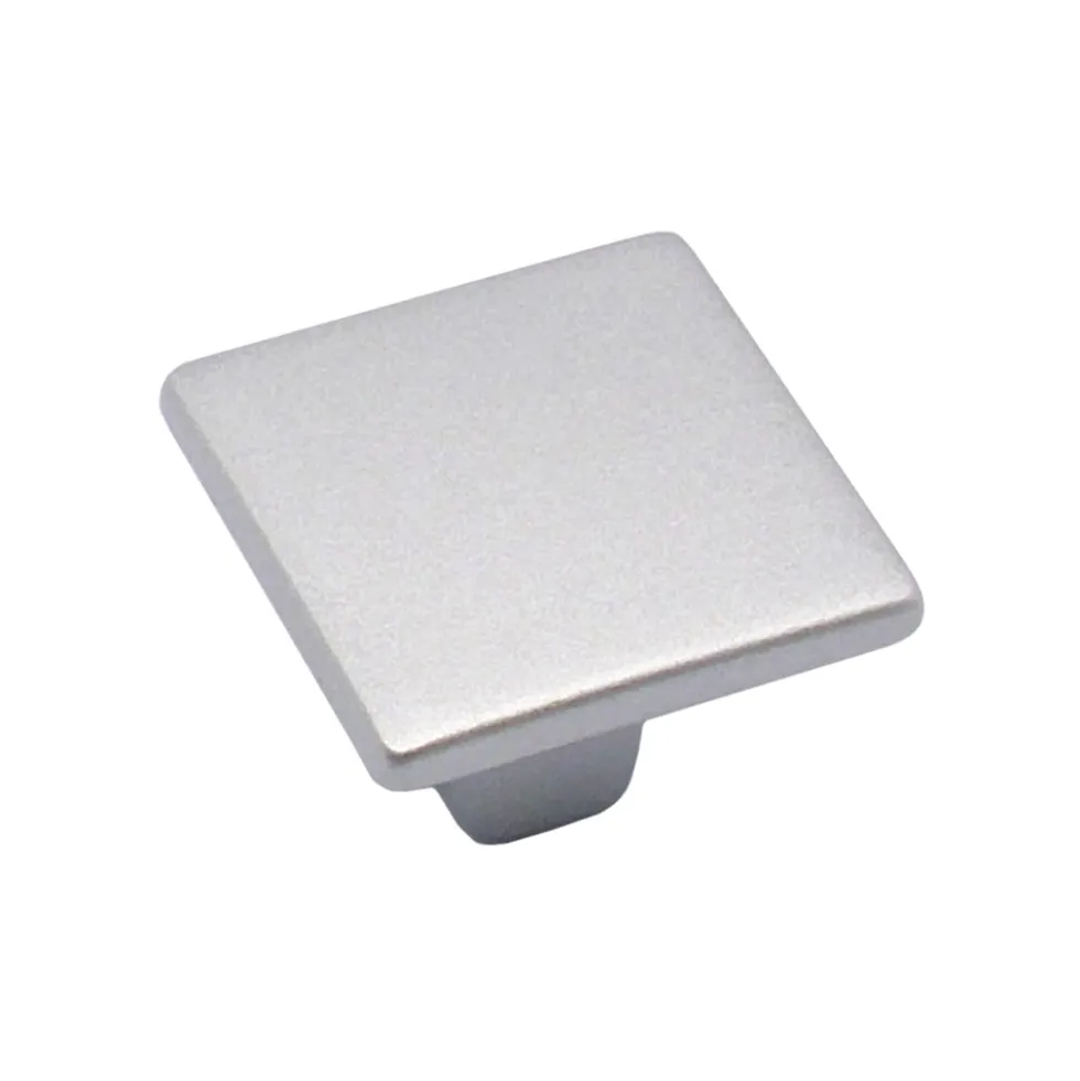Pomolo quadro per mobili stile moderno mm.25 x 25 cromo perla ITALMETAL