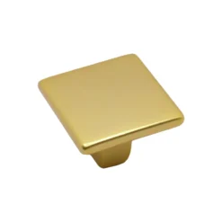 Pomolo quadro per mobili stile moderno mm.25 x 25 oro opaco ITALMETAL