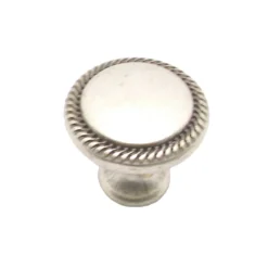 Pomolo tondo antichizzato per mobili stile antico mm.25 argento antico ITALMETAL