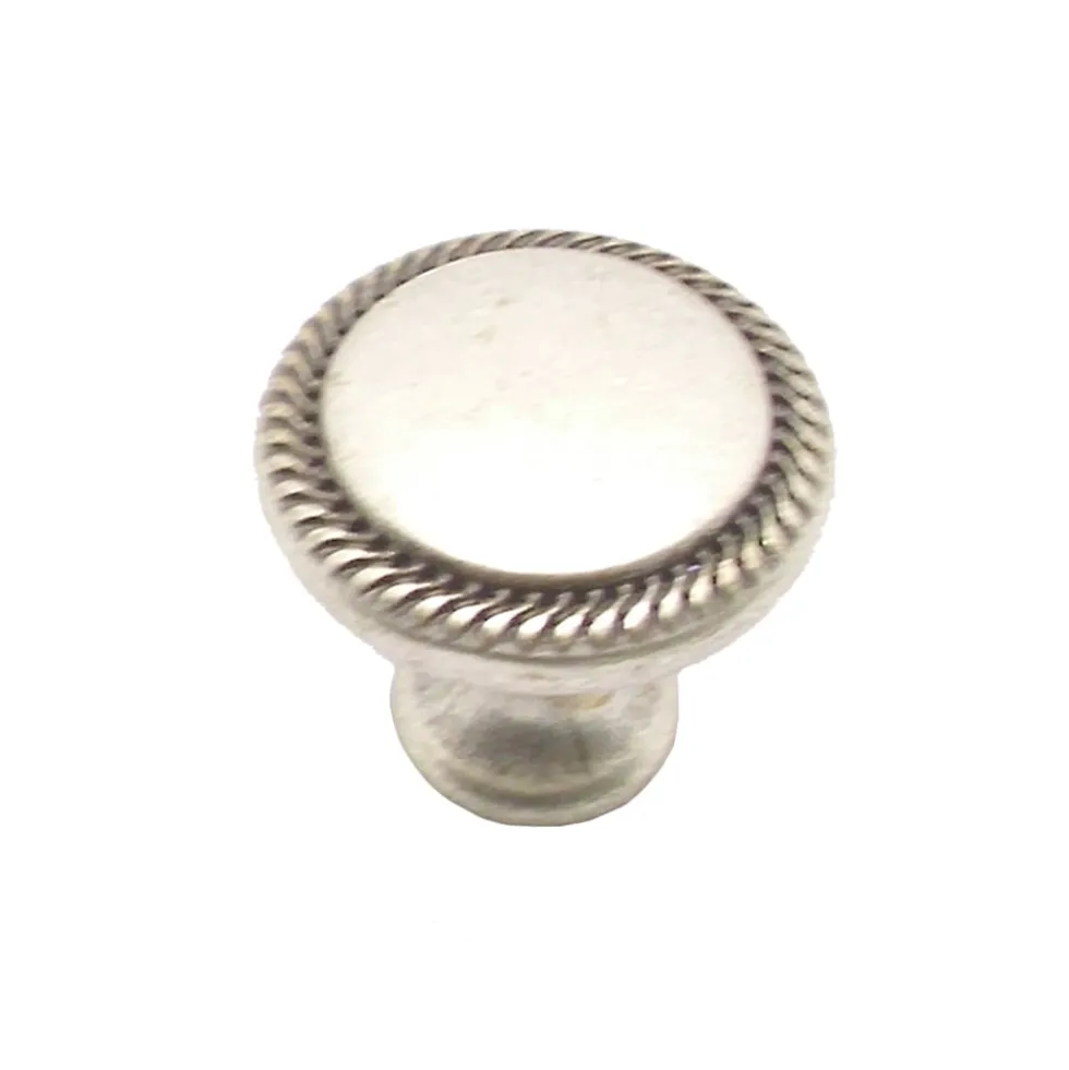 Pomolo tondo antichizzato per mobili stile antico mm.25 argento antico ITALMETAL